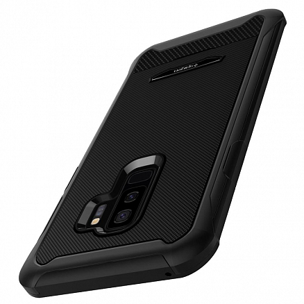 Чехол для Samsung Galaxy S9+ гибридный с защитой экрана Spigen SGP Reventon черный