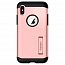 Чехол для iPhone X гибридный тонкий Spigen SGP Slim Armor черно-розовый