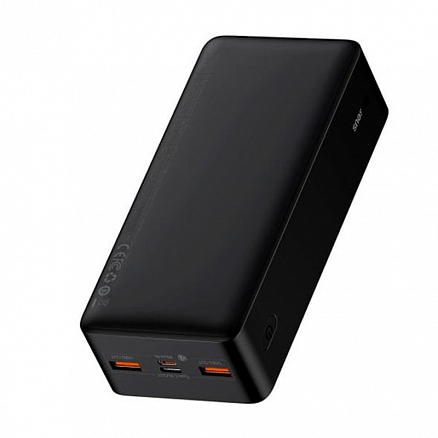 Внешний аккумулятор Baseus Bipow Digital с дисплеем 30000мАч (быстрая зарядка PD, QC 3.0, 20Вт) черный
