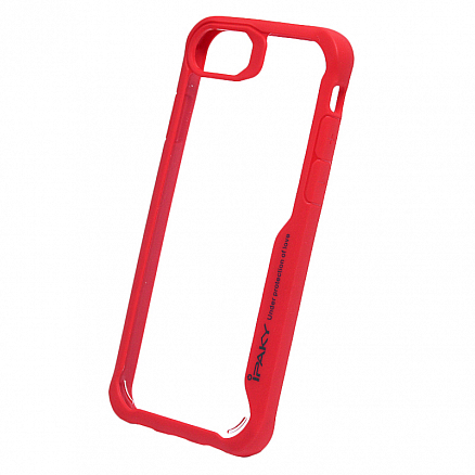 Чехол для iPhone 6, 6S гибридный iPaky Survival прозрачно-красный
