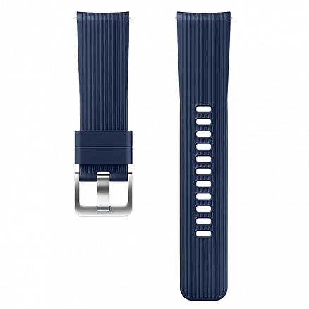 Ремешок-браслет для Samsung Galaxy Watch 42 мм, Active, Active 2 40 мм и 44 мм силиконовый Nova Flexible темно-синий