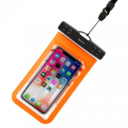 Водонепроницаемый чехол для телефона до 6 дюймов Baseus Multi Function оранжевый