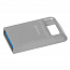 Флешка Kingston DataTraveler Micro MC3 64GB USB 3.1 металл серебристая