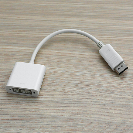 Переходник DisplayPort - DVI-I (папа - мама) 20 см Cablexpert белый