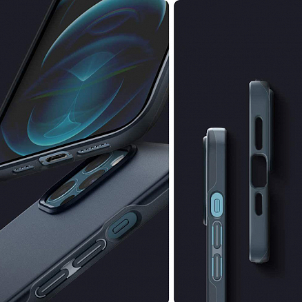 Чехол для iPhone 12 Pro Max пластиковый тонкий Spigen Thin Fit серый