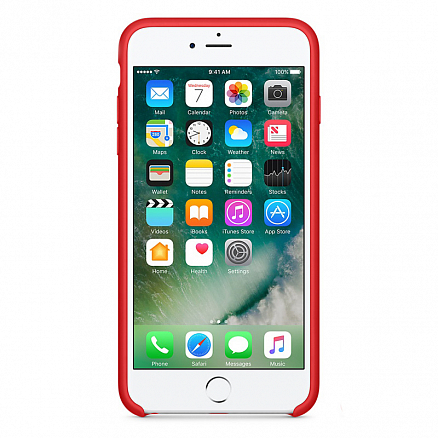 Чехол для iPhone 5, 5S, SE силиконовый красный