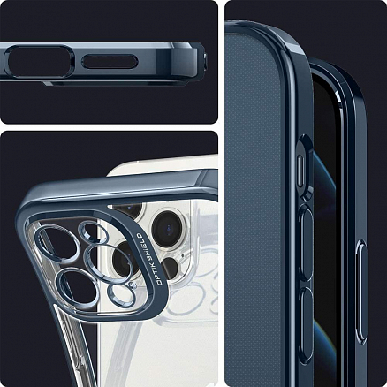 Чехол для iPhone 12 Pro гелевый Spigen Optik Crystal прозрачно-синий