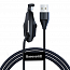 Кабель USB - Lightning для зарядки iPhone 1,2 м 2.4А игровой плетеный Baseus Colorful черный