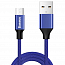 Кабель USB - MicroUSB для зарядки 1 м 2A плетеный Baseus Yiven темно-синий
