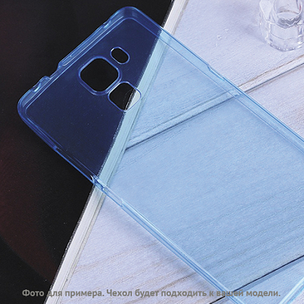 Чехол для Samsung Galaxy J7 (2016) ультратонкий гелевый 0,5мм Nova Crystal прозрачный голубой