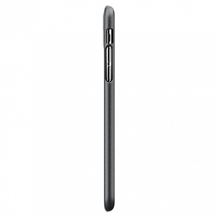 Чехол для iPhone XR пластиковый тонкий Spigen SGP Thin Fit QNMP графитовый