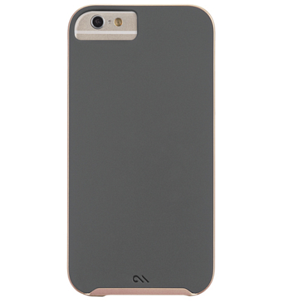 Чехол для iPhone 6, 6S гибридный для полной защиты Case-mate (США) Slim Tough серый с розовым золотом