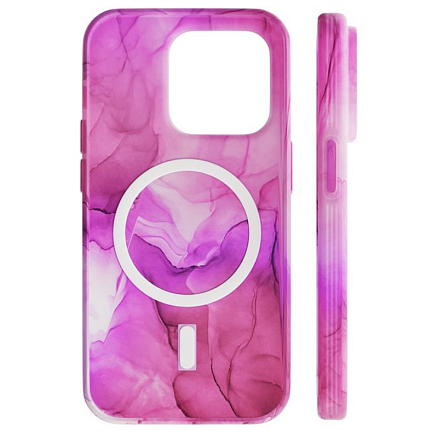 Чехол для iPhone 14 Pro Max гелевый VLP Splash MagSafe розовый