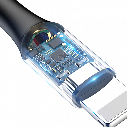 Кабель USB - Lightning для зарядки iPhone 1 м 2.4А плетеный Baseus X-Type фиолетовый