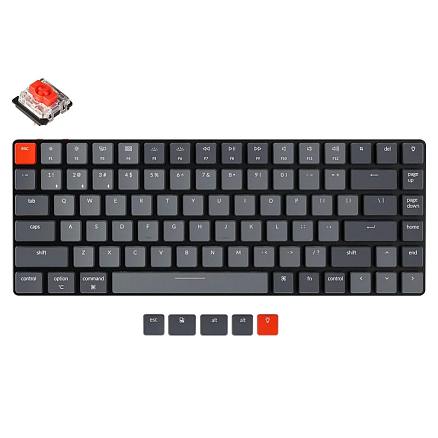 Клавиатура Keychron K3 V2 RGB (Keychron Low Profile Optical Red) механическая с подсветкой игровая серая