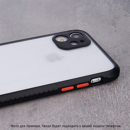 Чехол для Xiaomi Redmi 9A гибридный GreenGo Defender Hybrid прозрачно-черный