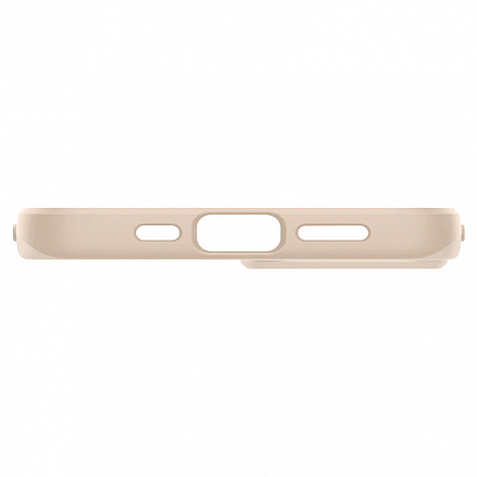 Чехол для iPhone 13 пластиковый тонкий Spigen Thin Fit бежевый