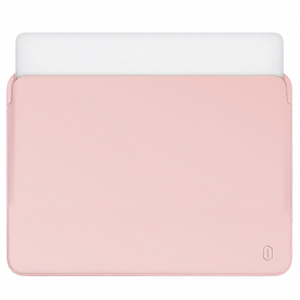 Чехол для Apple MacBook Air 13 A1466, A1369 кожаный футляр WiWU Skin Pro II розовый
