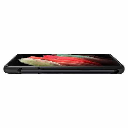 Чехол для Samsung Galaxy S21 Ultra гелевый Spigen SGP Liquid Air Pen матовый черный