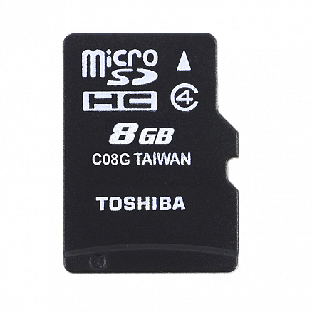 Карта памяти Toshiba M102 MicroSDHC 8Gb Class 4 с адаптером SD