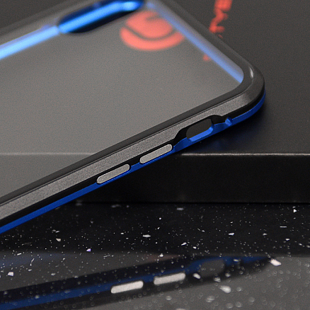 Чехол для iPhone X, XS магнитный Magnetic Shield голубой