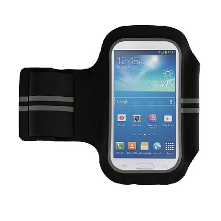 Чехол универсальный для телефона до 5.5 дюйма спортивный наручный GreenGo Super Fit черный
