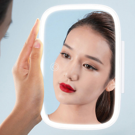 Зеркало для макияжа с подсветкой на козырек автомобиля Baseus Delicate Queen Touch-up белое