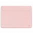 Чехол для Apple MacBook Pro 15 A1707, A1990, A1398, A1286, A1260, A1226, A1211 кожаный футляр WiWU Skin Pro II розовый