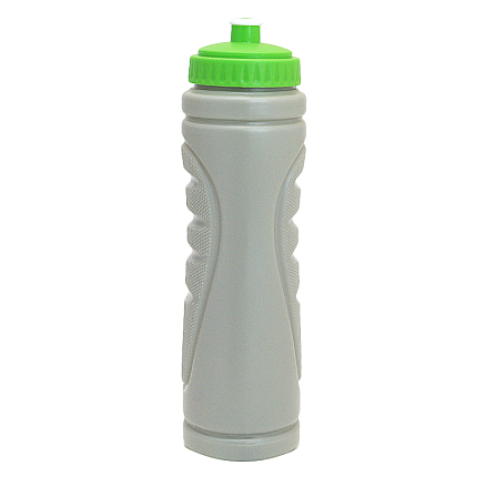 Бутылка для воды спортивная с дозатором 800 мл серо-зеленая
