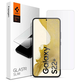 Защитное стекло для Samsung Galaxy S22+ на экран Spigen Glas.TR Slim HD прозрачное