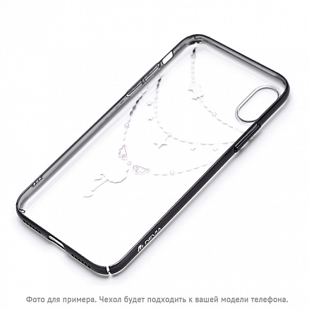 Чехол для iPhone X, XS пластиковый Devia Shell прозрачно-черный