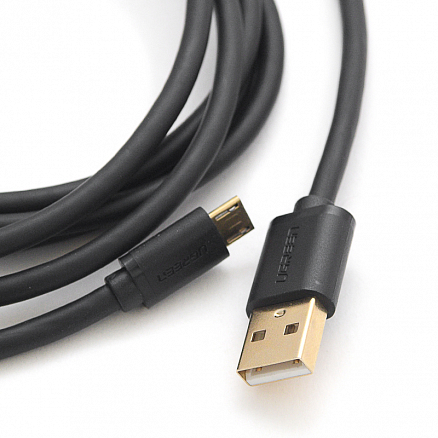 Кабель USB - MicroUSB для зарядки 2 м 2.1А Ugreen US125 черный