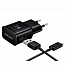 Зарядное устройство сетевое с USB входом 2А Fast Charge и Type-C кабелем Samsung EP-TA20 черное
