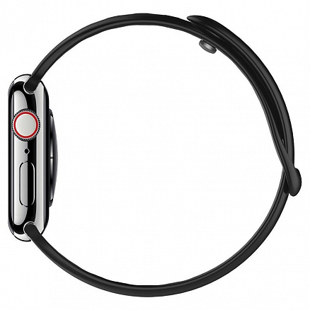 Ремешок-браслет для Apple Watch 42 и 44 мм силиконовый Spigen SGP Air Fit черный