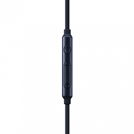 Наушники Samsung EO-EG920L внутриканальные с микрофоном, пультом и плоским проводом черно-синие