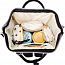 Рюкзак (сумка) Ankommling LD24 для мамы с отделением для бутылочек и USB-портом темно-синий в горошек