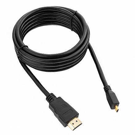Кабель MicroHDMI - HDMI (папа - папа) длина 4,5 м версия 1.3 Cablexpert черный
