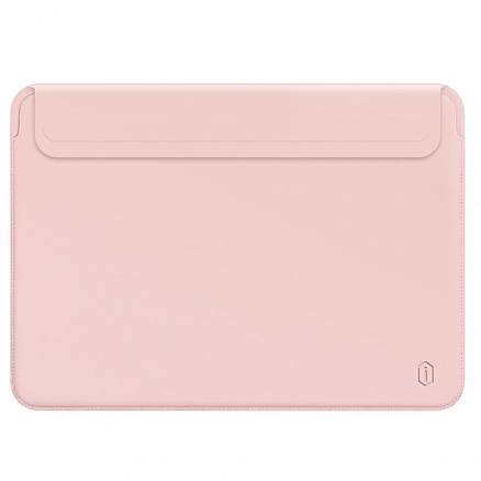 Чехол для Apple MacBook Air 13 A1466, A1369 кожаный футляр WiWU Skin Pro II розовый