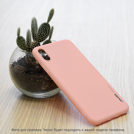 Чехол для iPhone X, XS гелевый Smtt розовый