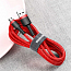 Кабель USB - MicroUSB для зарядки 2 м 1.5А плетеный Baseus Cafule красно-черный