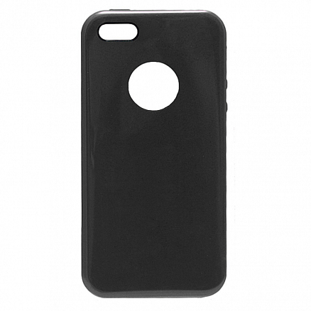 Чехол для iPhone 5, 5S, SE силиконовый черный