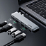 Хаб (разветвитель) Dual Type-C - HDMI 4K@30Hz, 3 х USB 3.0, Type-C (Thunderbolt 3) Ugreen CM251 серый