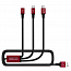 Беспроводная зарядка (быстрая), чехол для Huawei Mate 20 Pro и кабель 3-в-1 Nillkin Fancy Gift (подарочный комплект) черно-красный