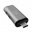 Переходник Type-C - Type-C, USB 3.0 (папа - мама) + хост OTG компактный Baseus Sharp серый
