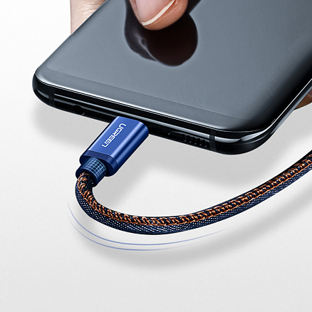 Кабель Type-C - USB 2.0 для зарядки 1,5 м 2А джинсовый Ugreen US250 синий