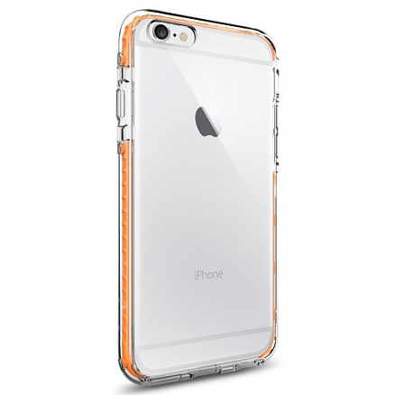 Чехол для iPhone 6, 6S гибридный Spigen SGP Ultra Hybrid Tech прозрачно-оранжевый