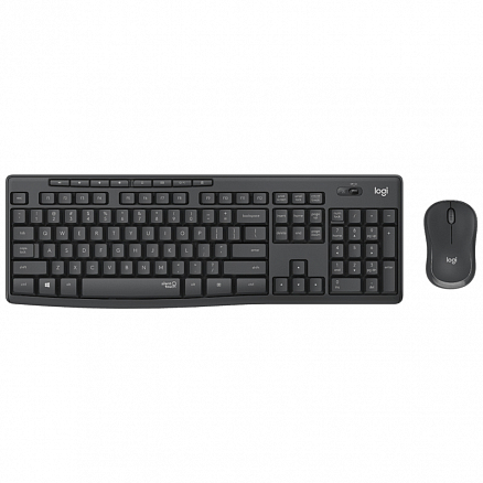 Набор клавиатура и мышь беспроводной Logitech MK295 графитовый
