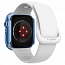 Чехол для Apple Watch 45 мм пластиковый тонкий Spigen Thin Fit синий