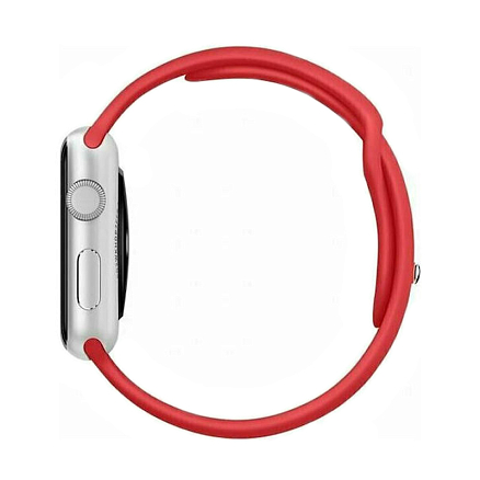 Ремешок-браслет для Apple Watch 4, 5, 6, 7, 8, SE, Ultra 42, 44, 45 и 49 мм силиконовый Tech-Protect IconBand красный