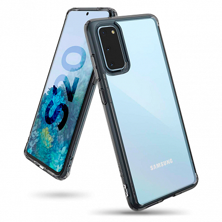 Чехол для Samsung Galaxy S20 гибридный Ringke Fusion прозрачно-черный